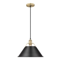 Orwell 1-Light Pendant in Brushed Champagne Bronze with Matte Black