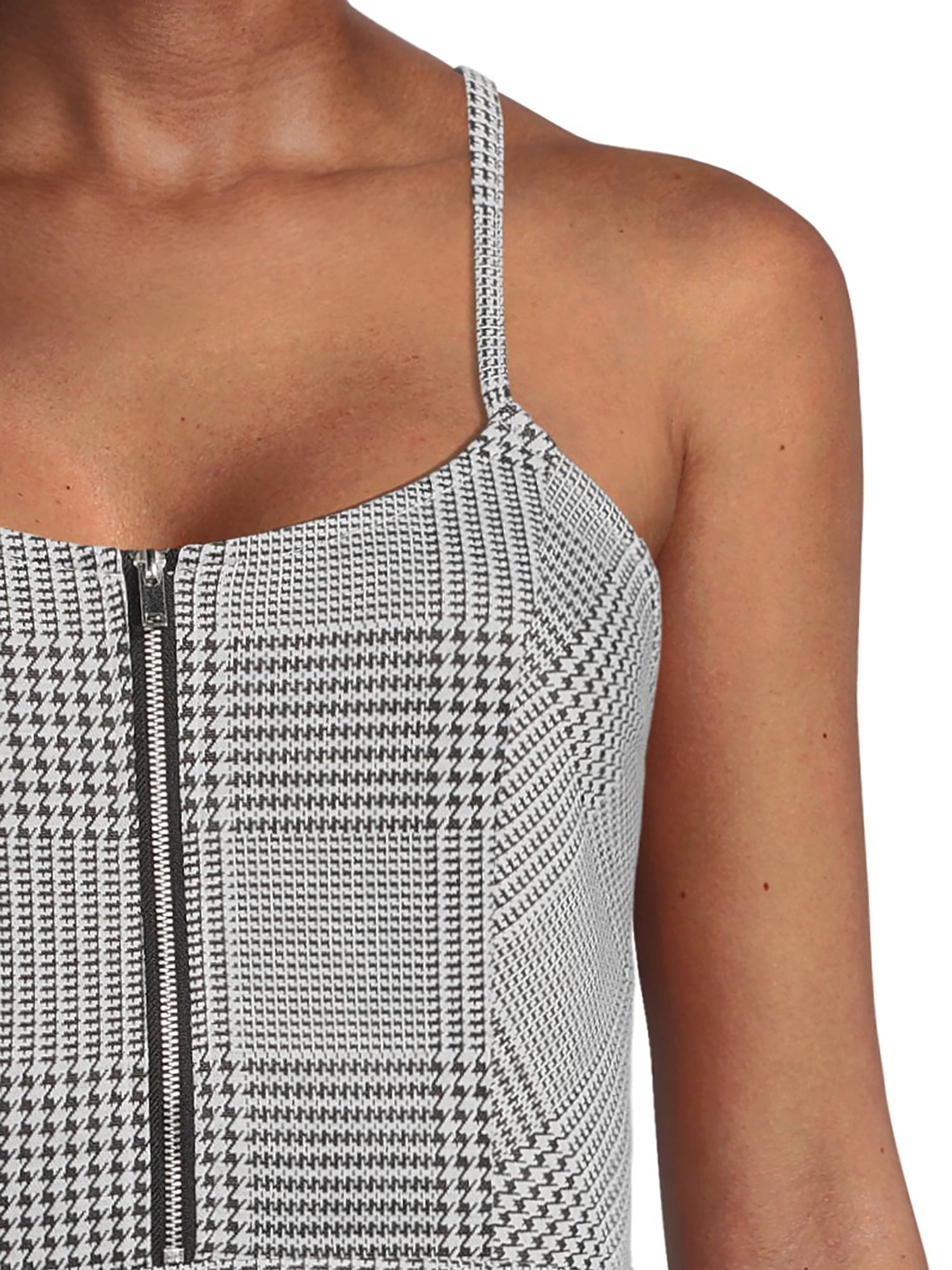 No Boundaries Juniors' Sleeveless Plaid Dress