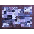 thumbnail image 1 of Ahgly Company Indoor Rectangle Abstract Blue Contemporary Area Rugs, 7' x 9', 1 of 4