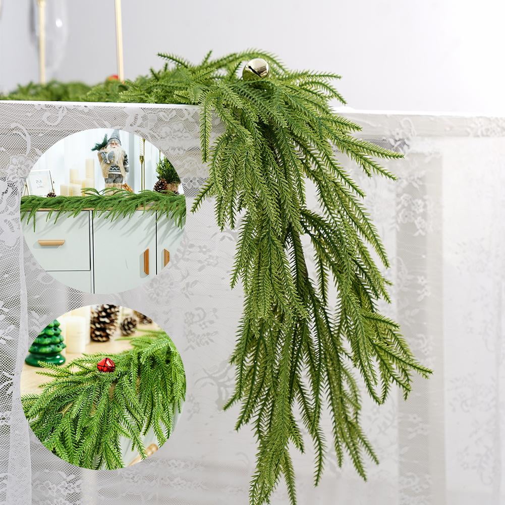 Guirlande De Noël Artificielle Pin Norfolk - 200 Cm - Effet Réaliste Real Touch - Déco Intérieur/extérieur - 9