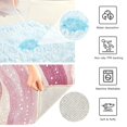 thumbnail image 3 of Yayeee Bath Rug for Bathroom Floor Non Slip Rectangle Fluffy Soft Absorbent Mat, 16"x24", Soft Brown Pattern, 3 of 7