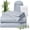 Sterling Blue, variant on Luxury Tencel & Viscose from Cooling Sheet Set,Silky Soft Lyocell Sheets with Deep Pocket, & Breathable Bedding with Pillowcases (White, )