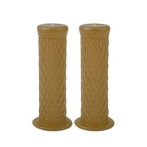 Unique Bargains 1" 25mm 1.1" 28mm Universal Motorcycle Hand Grips Cover Non Slip TPU Handlebar End Grips for Motorcycle Scooter Bicycle ATV Light Brown 1 Pair