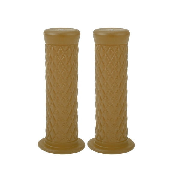 Unique Bargains 1" 25mm 1.1" 28mm Universal Motorcycle Hand Grips Cover Non Slip TPU Handlebar End Grips for Motorcycle Scooter Bicycle ATV Light Brown 1 Pair
