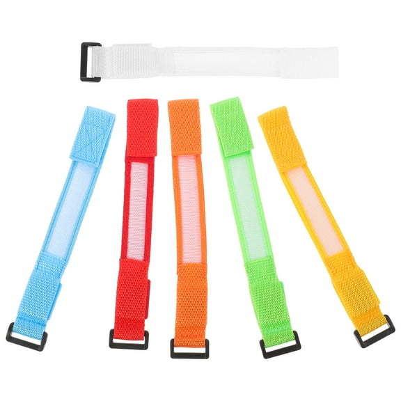 Raindrops LED Bracelets for Running Assorted Color Nylon Adjustable Size Glow in the Dark 6PCS