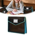thumbnail image 2 of 1pc Plastic Expanding File Folder,File Organizer with Snap Closure,No Dividers,Large Capacity,Document Organizer for Bills and Taxes,Letter/A4 Size for Office,Home Supplies(Black4 33x25cm), 2 of 9