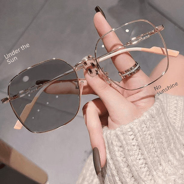 Gafas fotocromáticas anti-luz azul Heldig para miopía montura grande gafas sencillas estudiantes