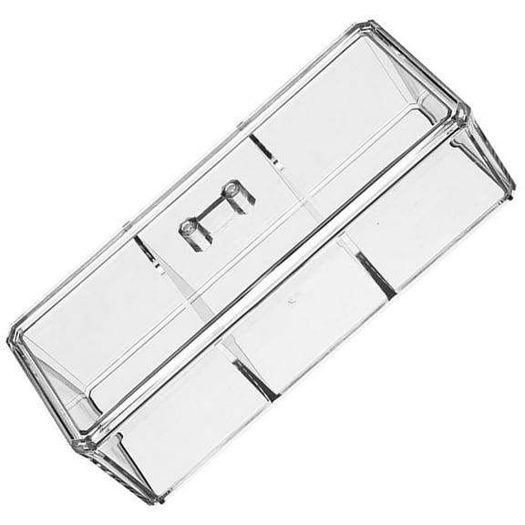 Transparent Reusable Plastic Tea Organizer for Tea Bags with Divided Design for Storage