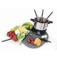 thumbnail image 4 of Juego de fondue eléctrica Swissmar Arolla de acero inoxidable de 10 piezas: ideal para queso, caramelo, chocolate, aceite, caldo y más. Ideal para bodas y inauguraciones. Capacidad: 2 l., 4 of 4