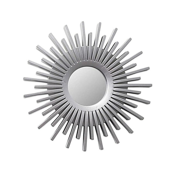 Espejo de pared redondo moderno y elegante con diseño de de sol, decoración de espejo decorativa de pared de tocador de baño para dormitorio, - Pta Sunnimix Espejo redondo de pared
