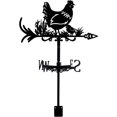 thumbnail image 1 of Veleta de metal con forma de gallina y hierba, con forma de animales, de hierro forjado, para techo, jardín, señal de dirección, decoración de granja para exteriores, indicador hueco de dirección del, 1 of 8