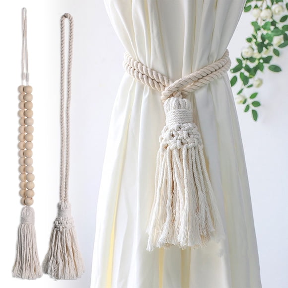 Sentmoon Curtain Holdbacks Curtain Tie Backs for Curtains Rope Curtain Tieback Clips Curtain Clamps for Drapery Windows Bedroom Nursery Decoration