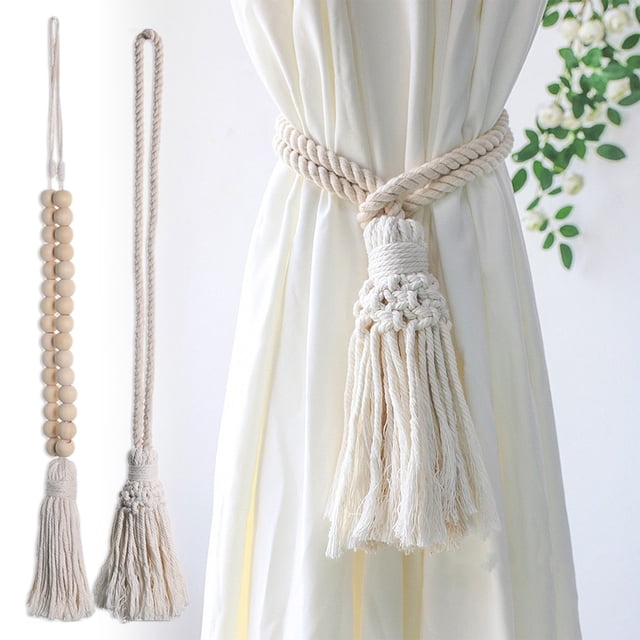 Sentmoon Curtain Ties Curtain Holders Rope Curtain Tieback Clips Curtain Clamps for Drapery Windows Bedroom Nursery Decoration
