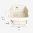 thumbnail image 6 of Cat Sifting Litter Box for Pine Pellets with Sifter Pan & Extra-Large 7-Day Waste Storage Tray, Sifting Cat Litter Box -Sturdy & Non-Stick, Less Tracking, Easy Clean, Odor Control, 6 of 8