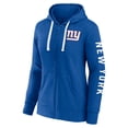 thumbnail image 2 of Women's Fanatics Heather Royal New York Giants Plus Size City Ties Full-Zip Hoodie, 2 of 3