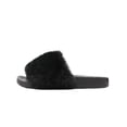 thumbnail image 2 of Womens Faux Fur Slides Slip on Fuzzy Sandal Slipper Shoes, 2 of 2