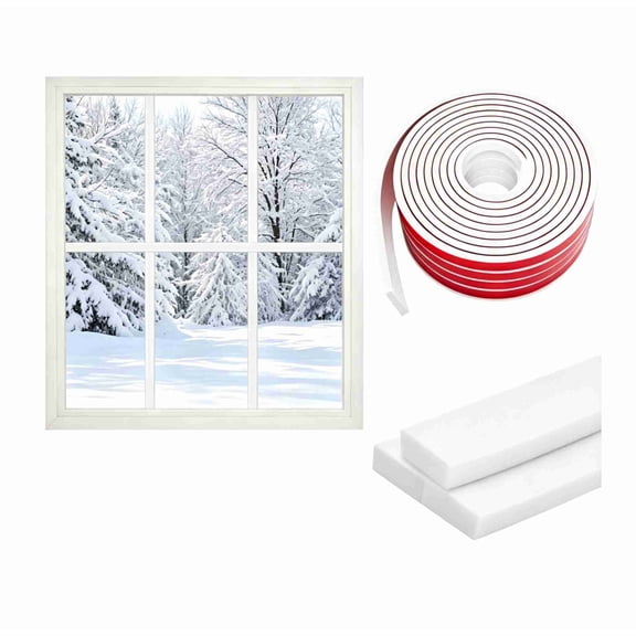 MODANU 1 Roll Window Grille Inserts Grid Kit Self Adhesive Trim DIY Flexible Trim Molding for Window Frames (6.56ft/2m, White)