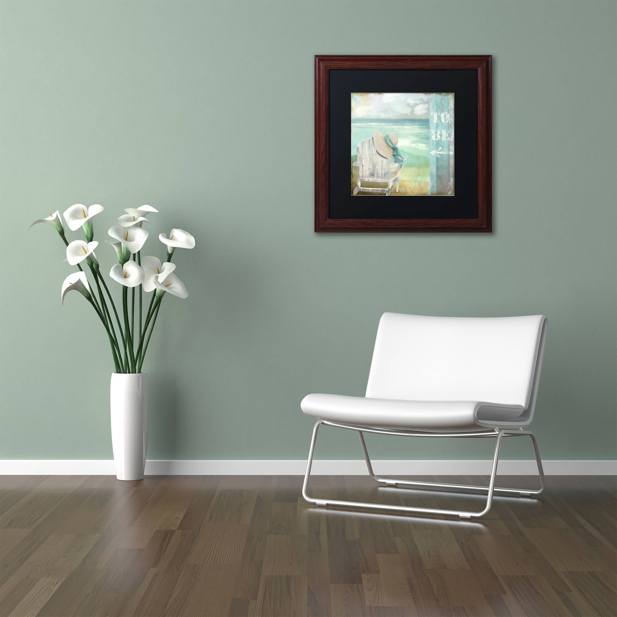 Trademark Fine Art "By the Sea I" Canvas Art by Color Bakery Black Matte, Wood Frame