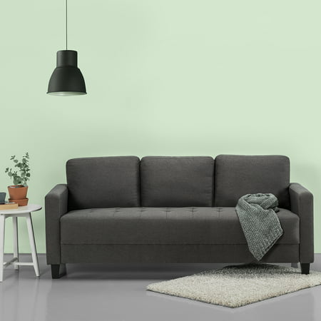 Zinus Sunny Modern Sofa, Steel Grey Weave