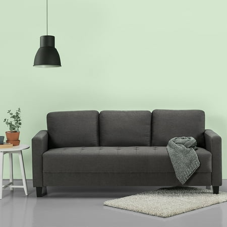 Zinus Sunny Modern Sofa Steel Grey Weave