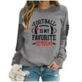thumbnail image 4 of WEAIXIMIUNG Chandails en Molleton pour Femmes Zip Up Femmes Décontracté Manches Longues Col Rond Chandails en Molleton Football Graphique Imprimé Pull Léger Chandails en Molleton Blouse Top, 4 of 4