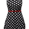 thumbnail image 3 of Women's Casual Fit Flare Polkadot Sleeveless Dress, 3 of 3