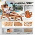 thumbnail image 2 of KFFKFF Chaise Longue, Capacité de Poids de 400 Lb, Chaise Longue de Patio Réglable à 6 Positions, Chaise Longue d'Extérieur en HDPE avec Dossier et Porte-Gobelet, Brun, 2 of 9