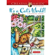 Adult Coloring Books: Pets: Creative Haven It's a Cat's World! Coloring Book (Paperback)