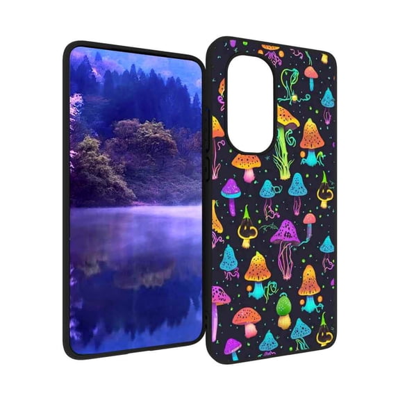 Mushrooms-Shrooms-Cottagecore-4 Phone Case, Degined for Motorola Moto Edge 2022 Case Men Women, Flexible Silicone Shockproof Case for Motorola Moto Edge 2022