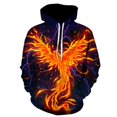 thumbnail image 3 of Sudadera con capucha para hombre con estampado digital 3D Flame Phoenix Sudadera con capucha, 3 of 5