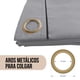 thumbnail image 3 of Cortinas Black Out Castelog Lisa Gris Plata con Argollas C8078, 3 of 6