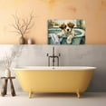 thumbnail image 3 of ZHONGYUTONG Bathroom Decor Cute Dog with Bath Towel Wall Art Funny Animal in Bathtub Farmhouse Picture Puppy Canvas Prints for Washroom Restroom (12.00" x 18.00"), 3 of 6