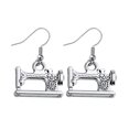 thumbnail image 1 of 1 Pair Sewing Machine Design Pendant Earrings Creative Funny Ear Hooks Ear Jewelry for Women Ladies Stylists, 1 of 7