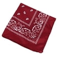 thumbnail image 1 of ziyahi 3 Pcs Foulard Carrée Imprimée pour Femmes Hommes Bandeau de Cyclisme Mode Polyester, Rouge Vin, 1 of 7