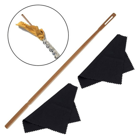 1 Set Flute Cleaning Kit Flute Cleaning Rag Flute Music Instrument Cleaning Rod