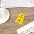 thumbnail image 3 of Letrero de escritorio de oficina con precaución sobreestimulado, impreso en 3D, amarillo, 3 of 7