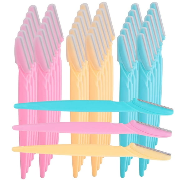 90 Pieces Eyebrow Razors Multipurpose Exfoliating Tool Eyebrow Trimmer Shaper Face Razor with Precision Cover