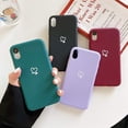 thumbnail image 2 of Soft Case for iPhone XR, 6.1-Inch, Girls Cute Heart Silicone Case Protective Bumper Cover TPU Rubber Shockproof Slim Phone Cover Compatible with iPhone XR, Wine Red, 2 of 8