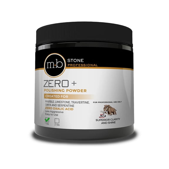 MB Stone MB Zero  Marble Polishing Powder Polish White, Black, Brown Marbles, Serpentine, and All Calcite Based Stone (1LB)