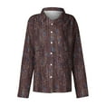 thumbnail image 4 of Fznquz Dressy Women’S Tops Oversized Button Down Brown Shirts Plus Size Casual Fall Women Shirts, 4 of 4
