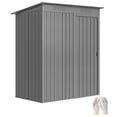 thumbnail image 1 of Outsunny 5.2' x 3.5' Outdoor Storage Shed with Vents, Light Grey, 1 of 10