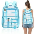 thumbnail image 2 of Halloween Decorations Bedroom Clear Backpack Transparent Backpacks Stadium Approved Women Men Students Transparent Backpack With Large Capacity Pattern PVC Stadium Proof, 2 of 6