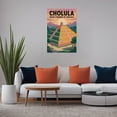 thumbnail image 5 of Sunset Wall Art Great Pyramid of Cholula Mexico Vintage Travel Poster Historic Architecture Mid Century Print Poster, 5 of 8