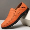 thumbnail image 5 of Black Croc Embossed Slip-On Casual Loafers with Red-Green Web Detail for Men, 5 of 5