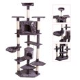 thumbnail image 4 of 80" Solid Cute Sisal Rope Plush Cat Climb Tree Cat Tower Gray, 4 of 8