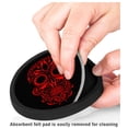 thumbnail image 3 of Silicone Non-Slip Drink Coasters with Removable Printed Absorbent Felt Pad - Set of 4 - Red Sugar Skull, 3 of 3