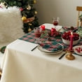 thumbnail image 6 of LanSuare Christmas Dinner Paper Placemats, 116x71Inch Buffalo Plaid Disposable Paper Placemats Green and Red Table Mats for Xmas Dinner , Kitchen Party Supplies, 6 of 6