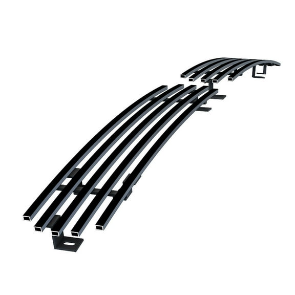 APS Premium Stainless Steel Black 8x6 Horizontal Billet Grille Compatible with Hardbody Pickup 1995-1997 Lower Bumper N19-J71158N