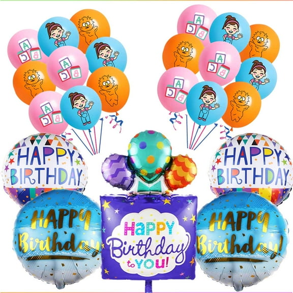 Ms Rachel Balloons Party Supplies Decor Set Decorations Kit Fans Birthday