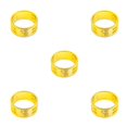thumbnail image 2 of bedienty Knitting Rings Finger for Protection Thimble Adjustable Sewing Loop Specially-designed Crochet Tools for Home Yarn Crafts Thicken Fu Gold Ring 5Set, 2 of 6
